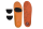 Footprint Insoles | Orthotic | Camo Orange 